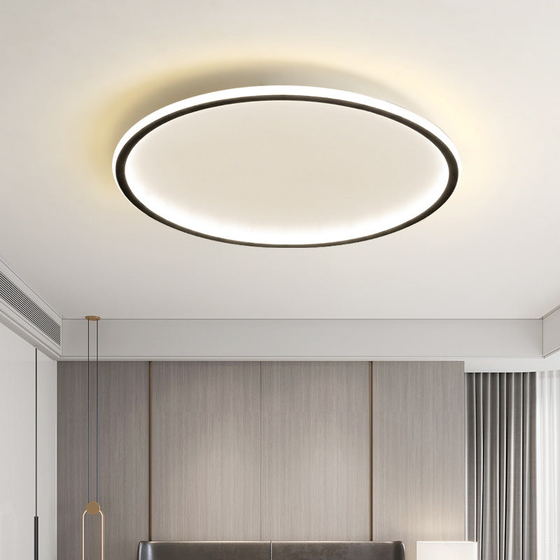 Skandi Rond Plafondlamp | Minimalistisch Design | Warm LED Licht | Aluminium + IJzer