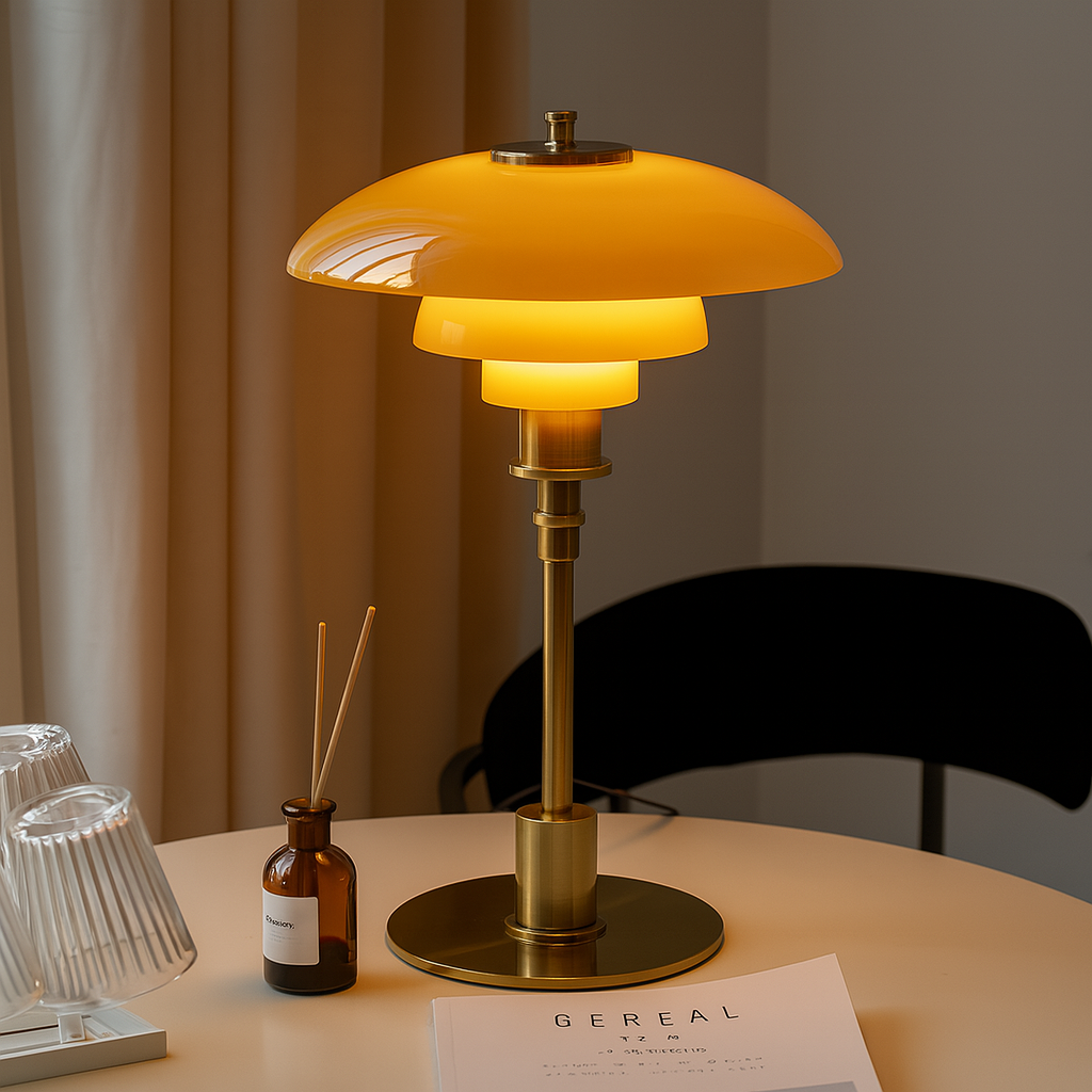 Nordlys Tafellamp | Scandinavisch Design | Dimbaar LED Licht | IJzer & Glas