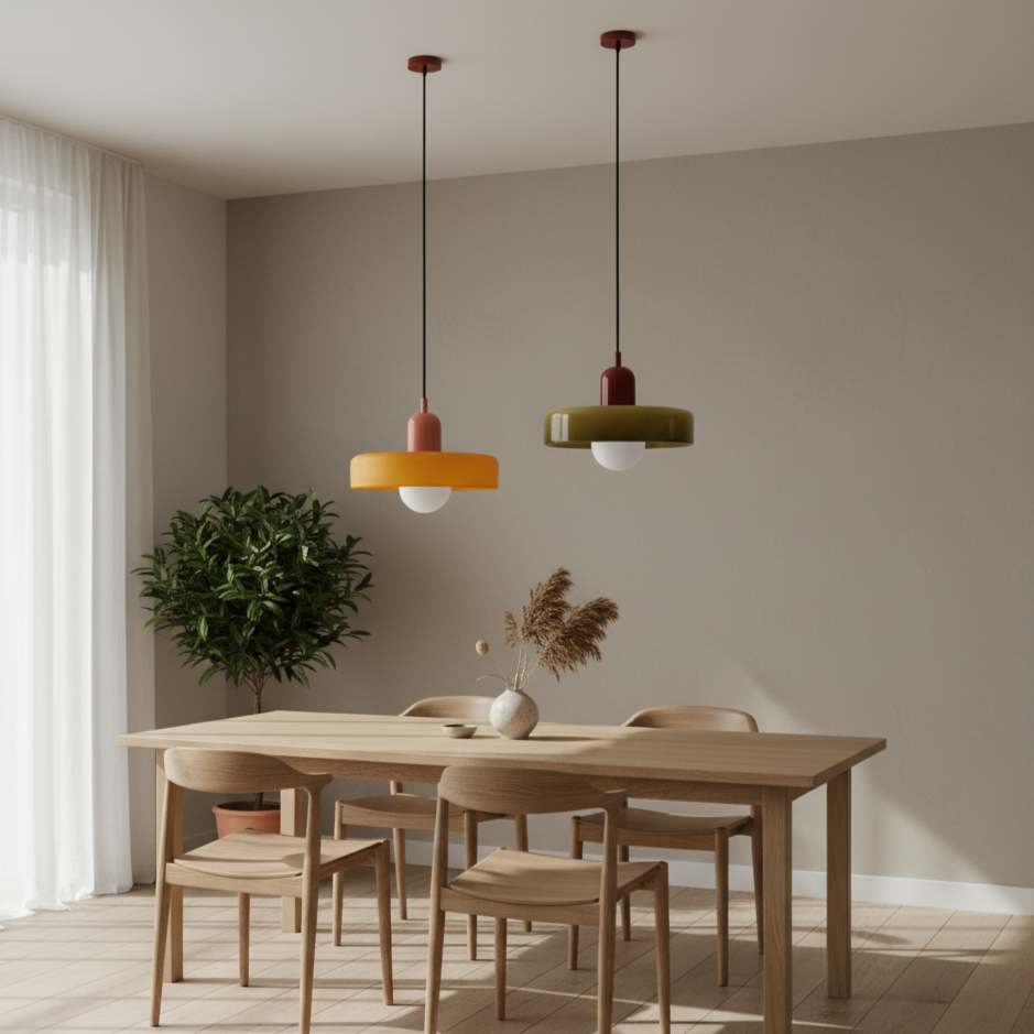 Lumia Hanglamp | Gekleurd Glas | Moderne Sfeer | Glas & Metaal