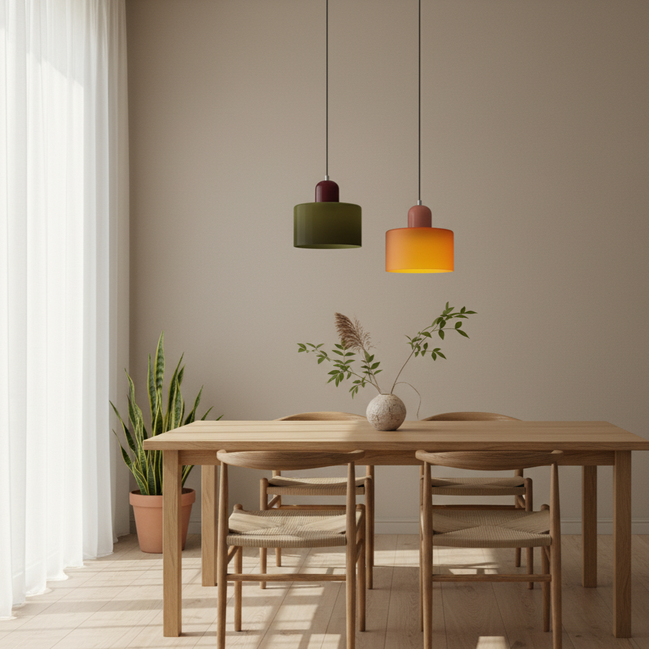 Aurora Hanglamp | Gekleurd Glas | Geometrisch Design | Moderne Sfeer