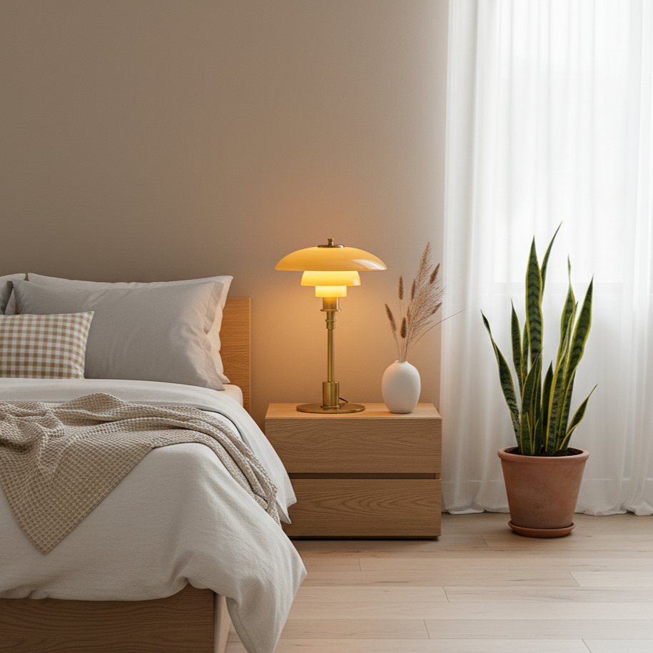 Nordlys Tafellamp | Scandinavisch Design | Dimbaar LED Licht | IJzer & Glas