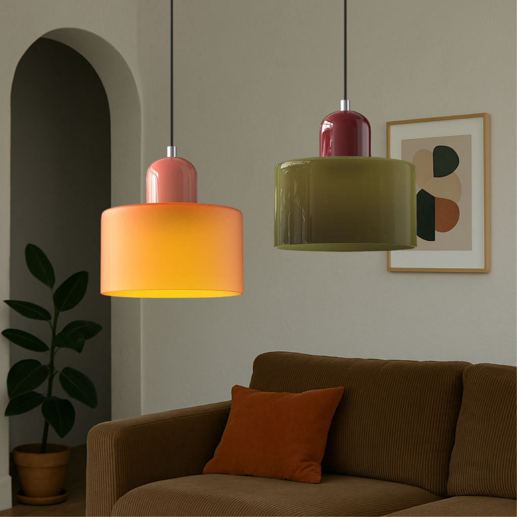 Aurora Hanglamp | Gekleurd Glas | Geometrisch Design | Moderne Sfeer