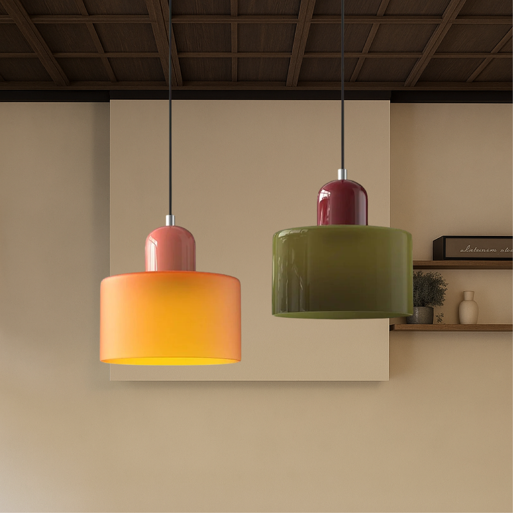 Aurora Hanglamp | Gekleurd Glas | Geometrisch Design | Moderne Sfeer
