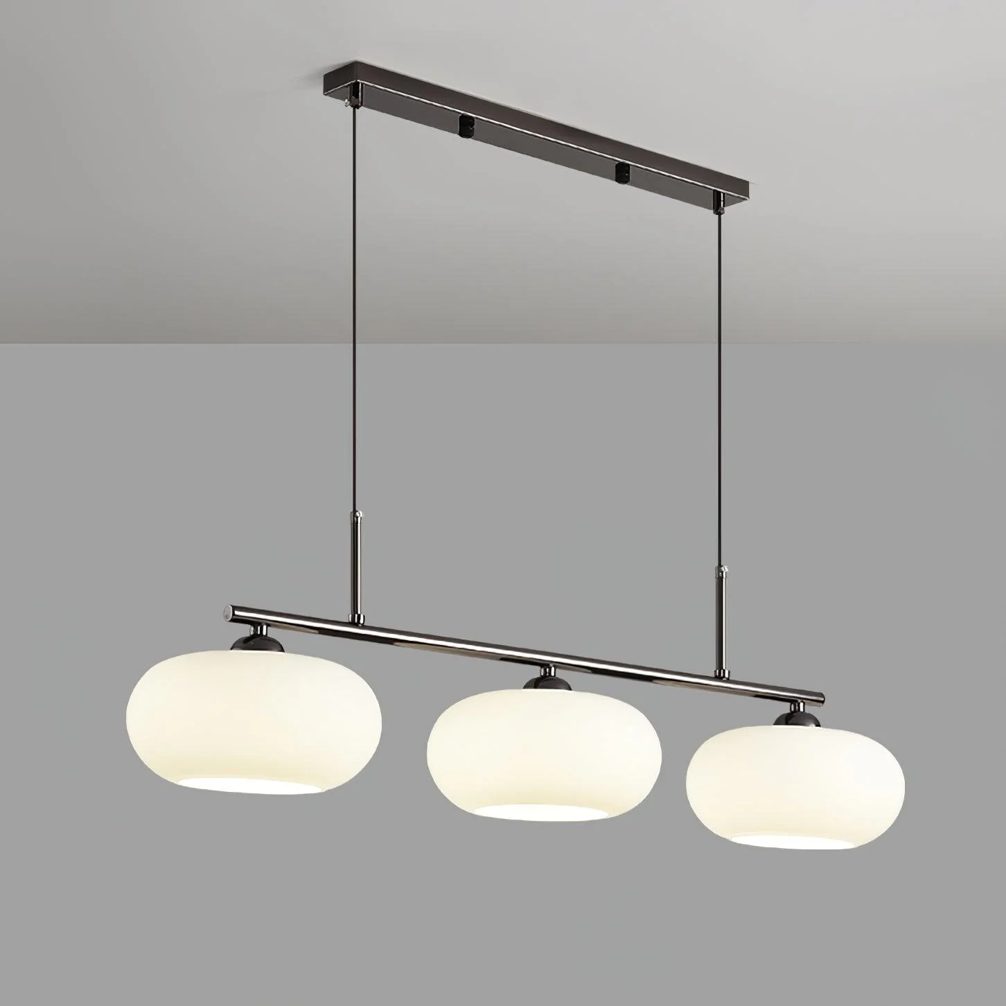 Raito Hanglamp | 3-Lichts Design | Glas & Metaal | Minimalistisch Modern