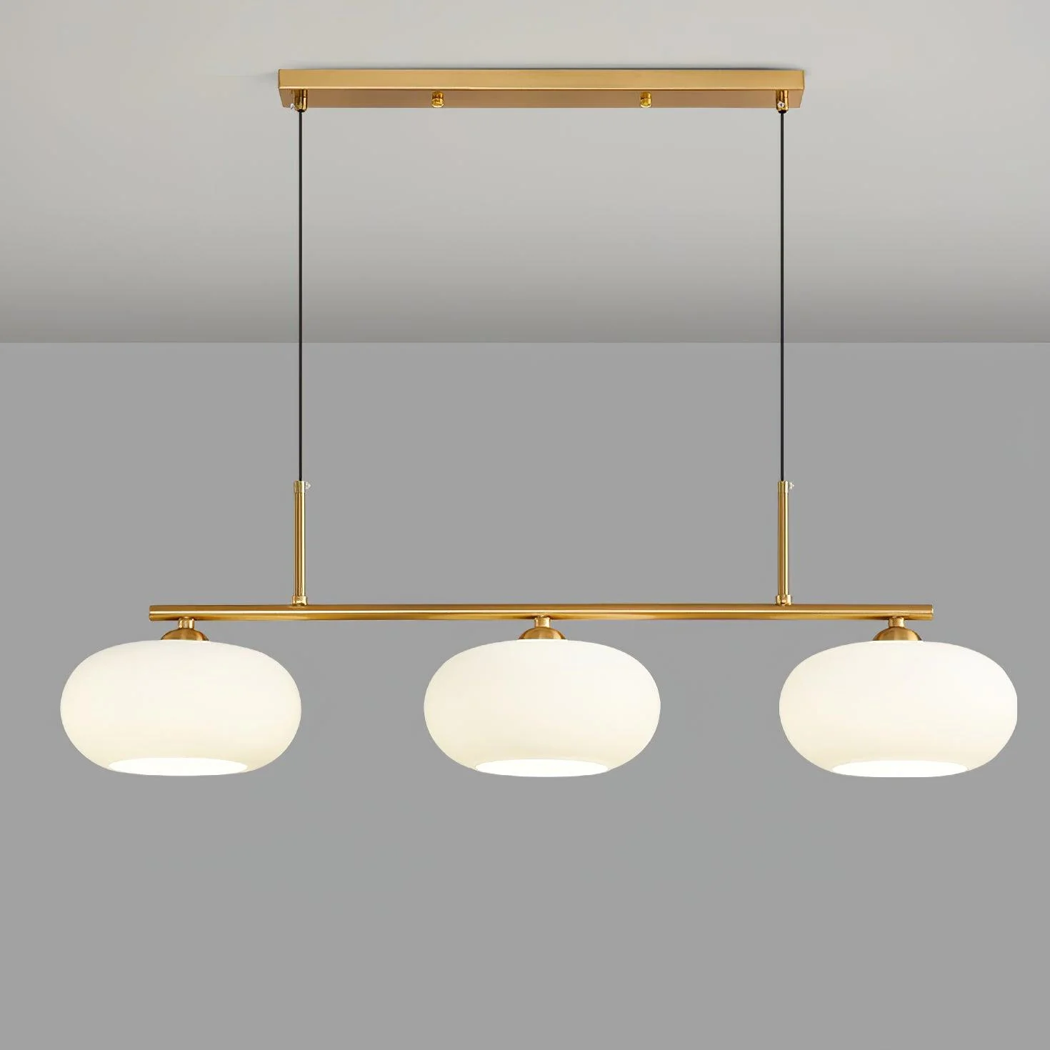 Raito Hanglamp | 3-Lichts Design | Glas & Metaal | Minimalistisch Modern